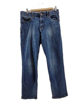 Lee Jeans Mens 33x32 Blue Extreme Motion Straight Fit Tapered Leg Stretch Denim